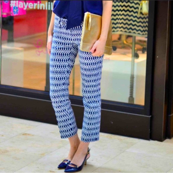 Lilly Pulitzer “ Tickle the Ivories” Luxury Capri Pants - Picture 1 of 9